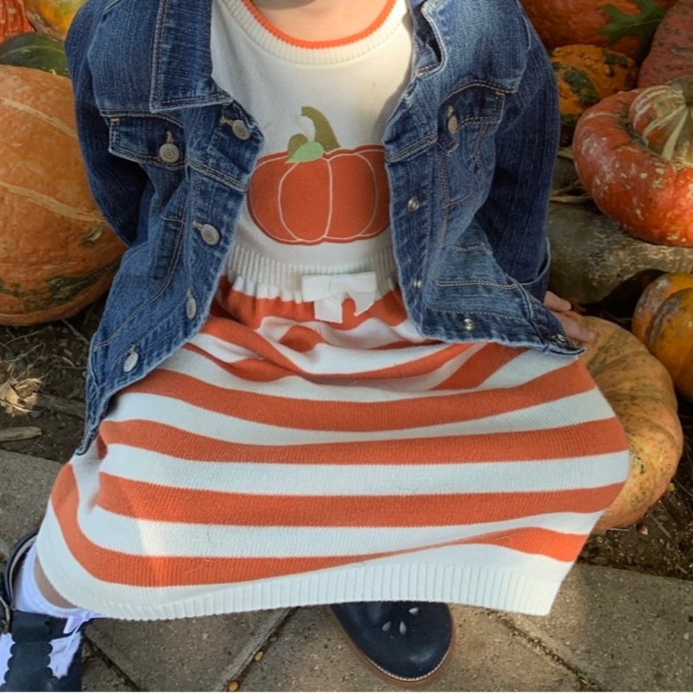 Pumpkin sweater dress 4T